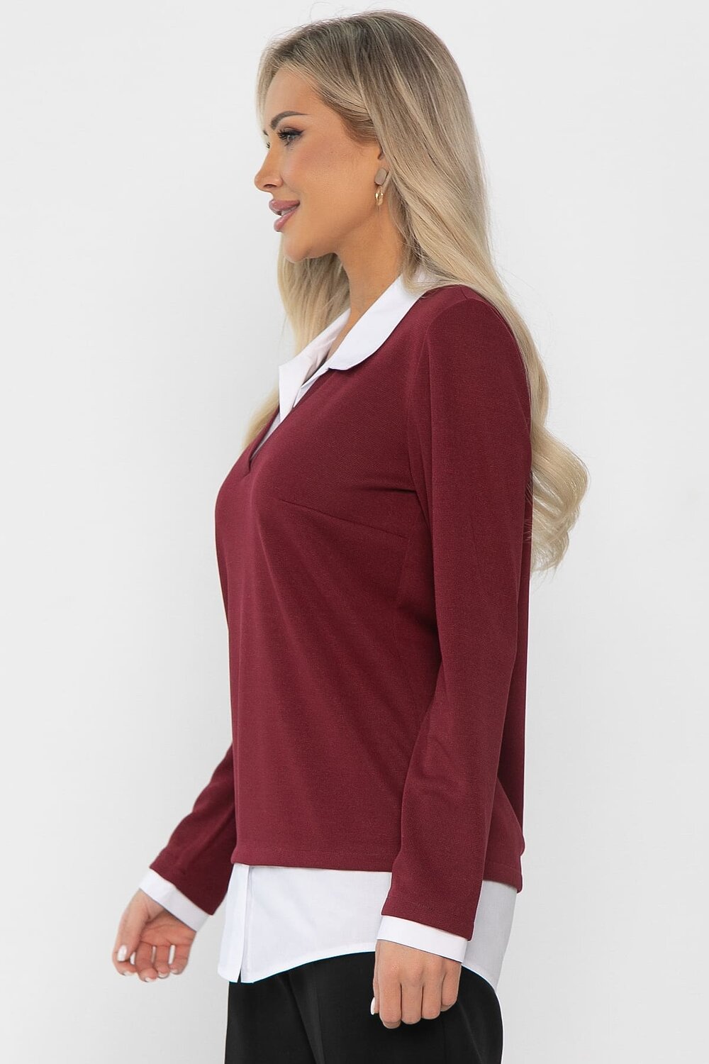 LT Collection Пуловер 561099 Б14324-12М Бордовый