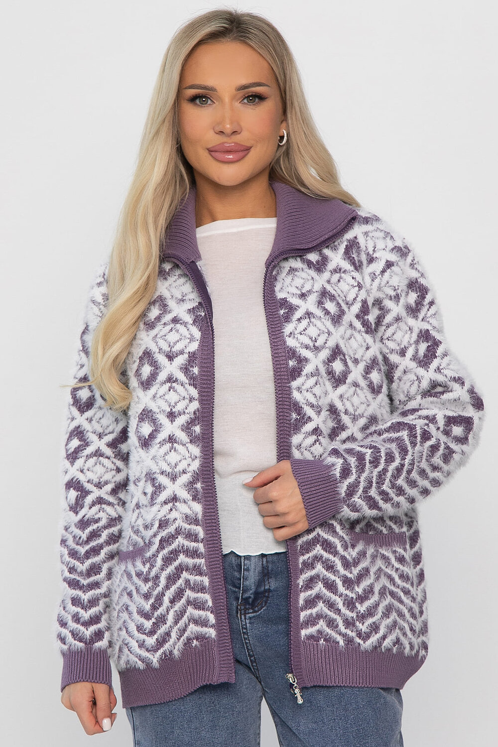 LT Collection Свитер 561104 Б14401-20М фиолетовый