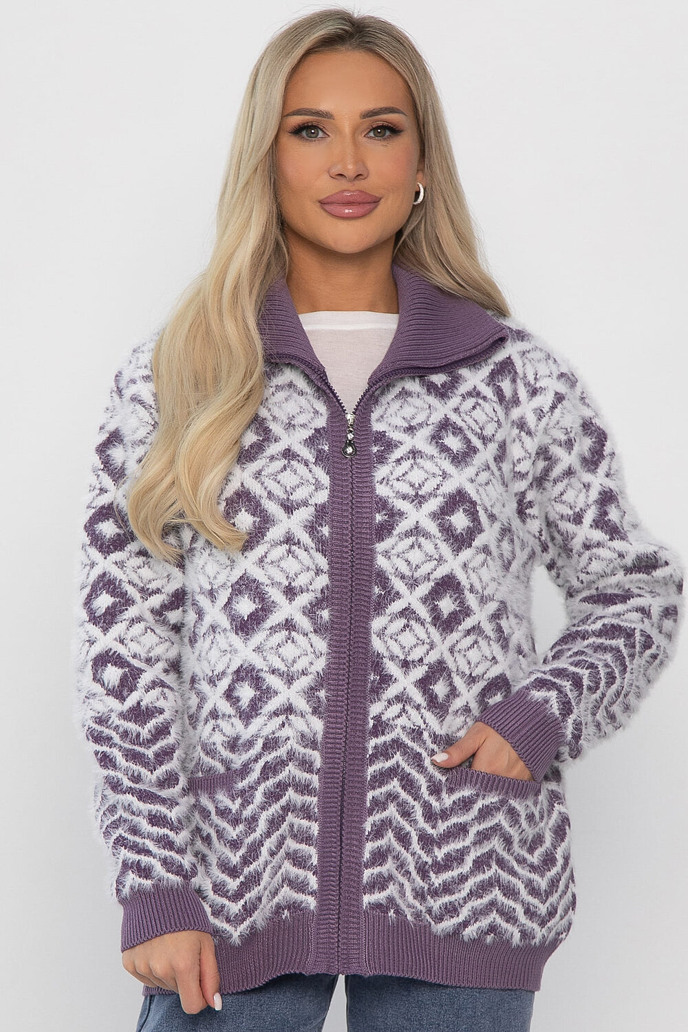 LT Collection Свитер 561104 Б14401-20М фиолетовый