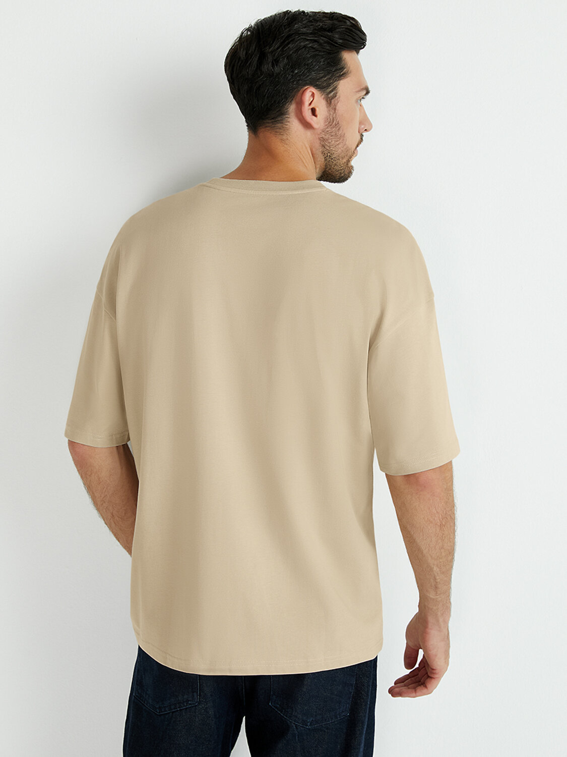 Omsa Футболка 561285 OmT_U 1302 Футболка мужская OVERSIZE, CO Beige (Бежевый)