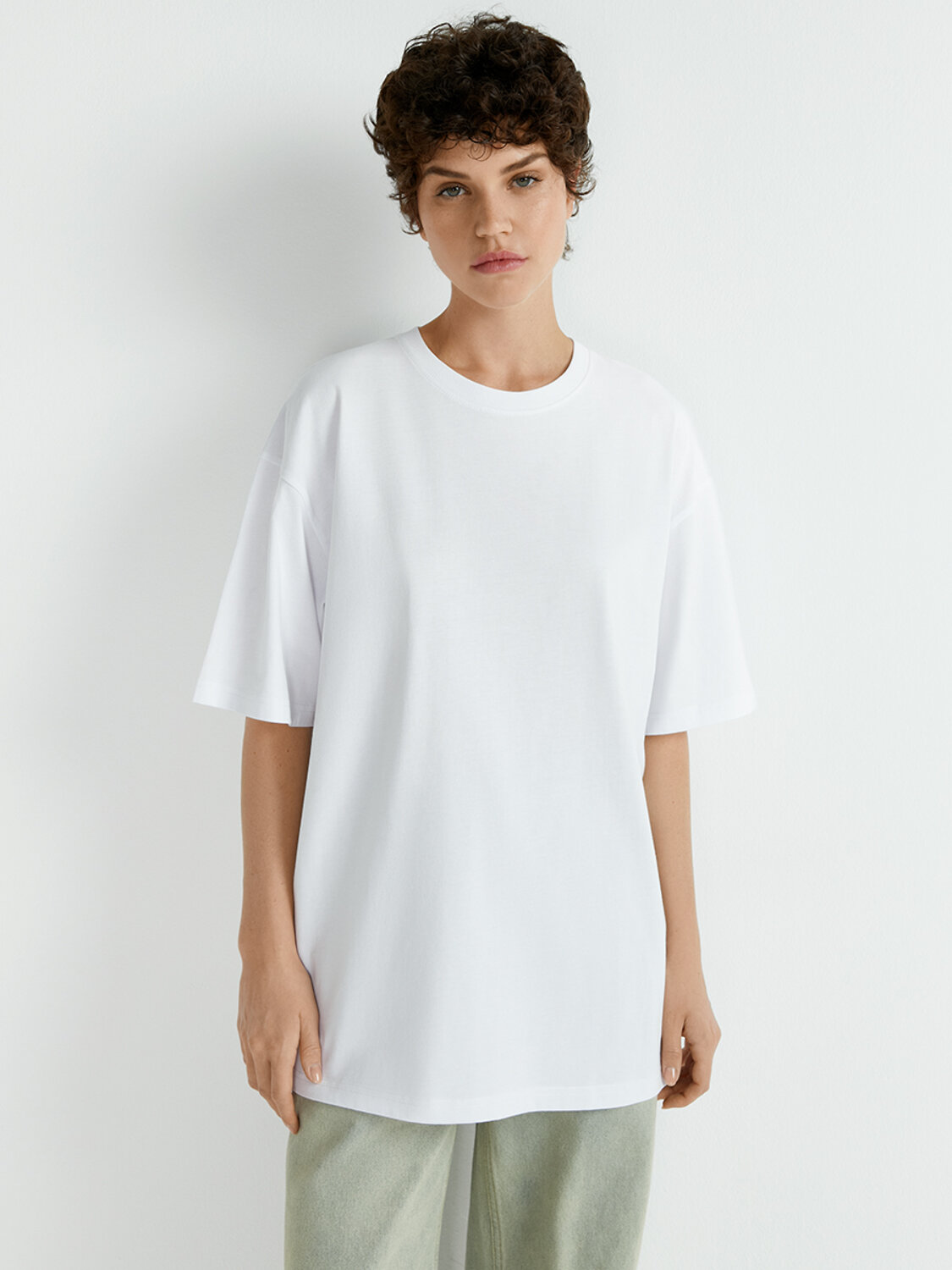 Omsa Футболка 561294 OmT_D1302 Футболка женская OVERSIZE, CO Bianco (Белый)