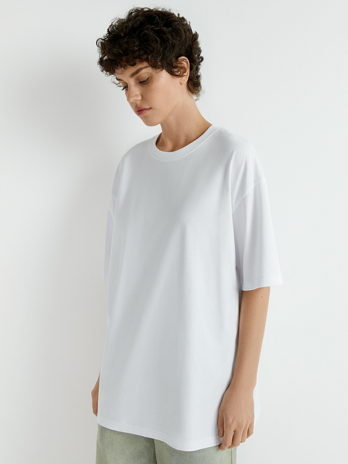 Omsa Футболка 561294 OmT_D1302 Футболка женская OVERSIZE, CO Bianco (Белый)