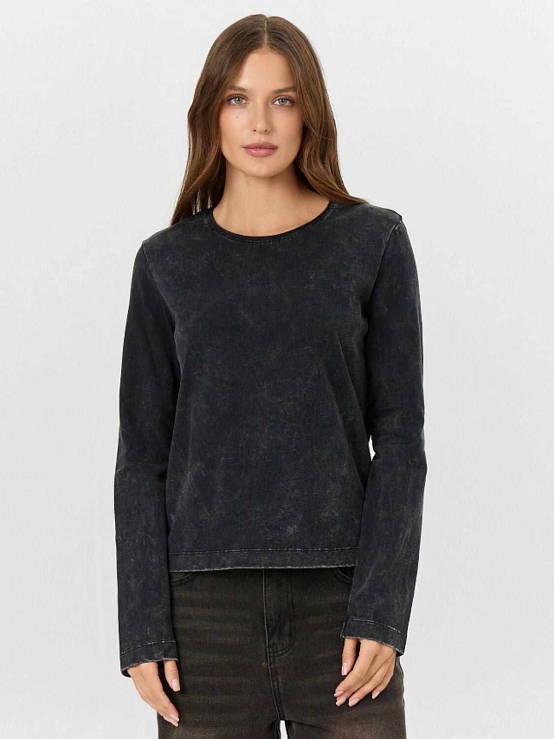 MARK FORMELLE Лонгслив 561439 122967 ACID WASH черный