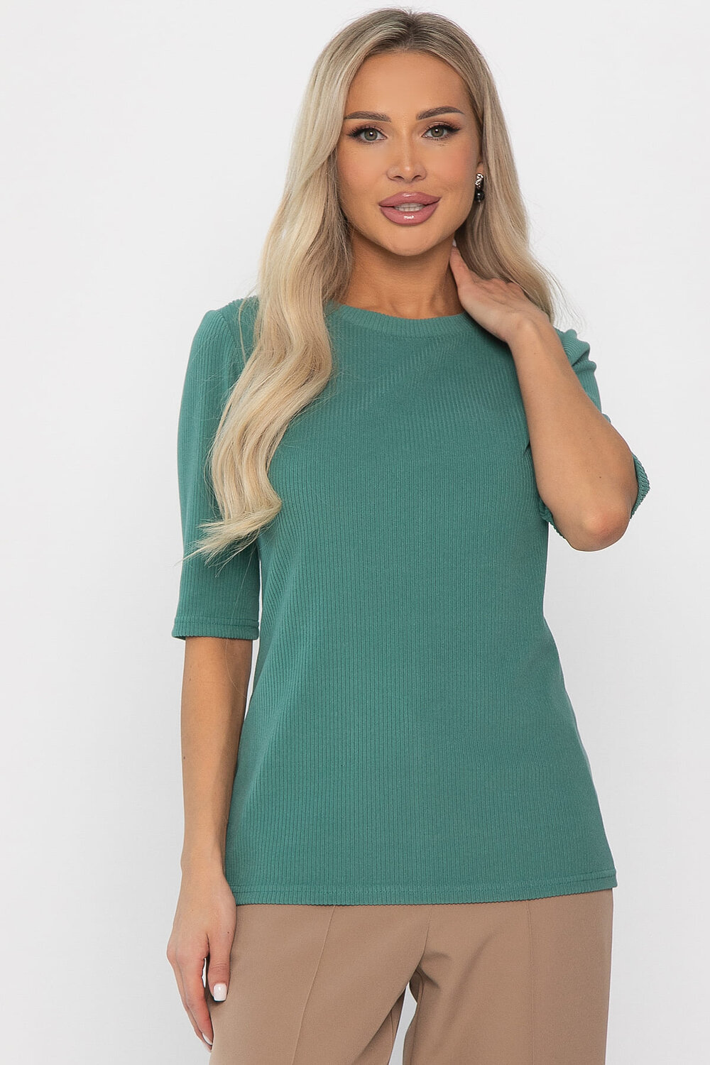 LT Collection Блуза 561996 Б14367-48М зеленый