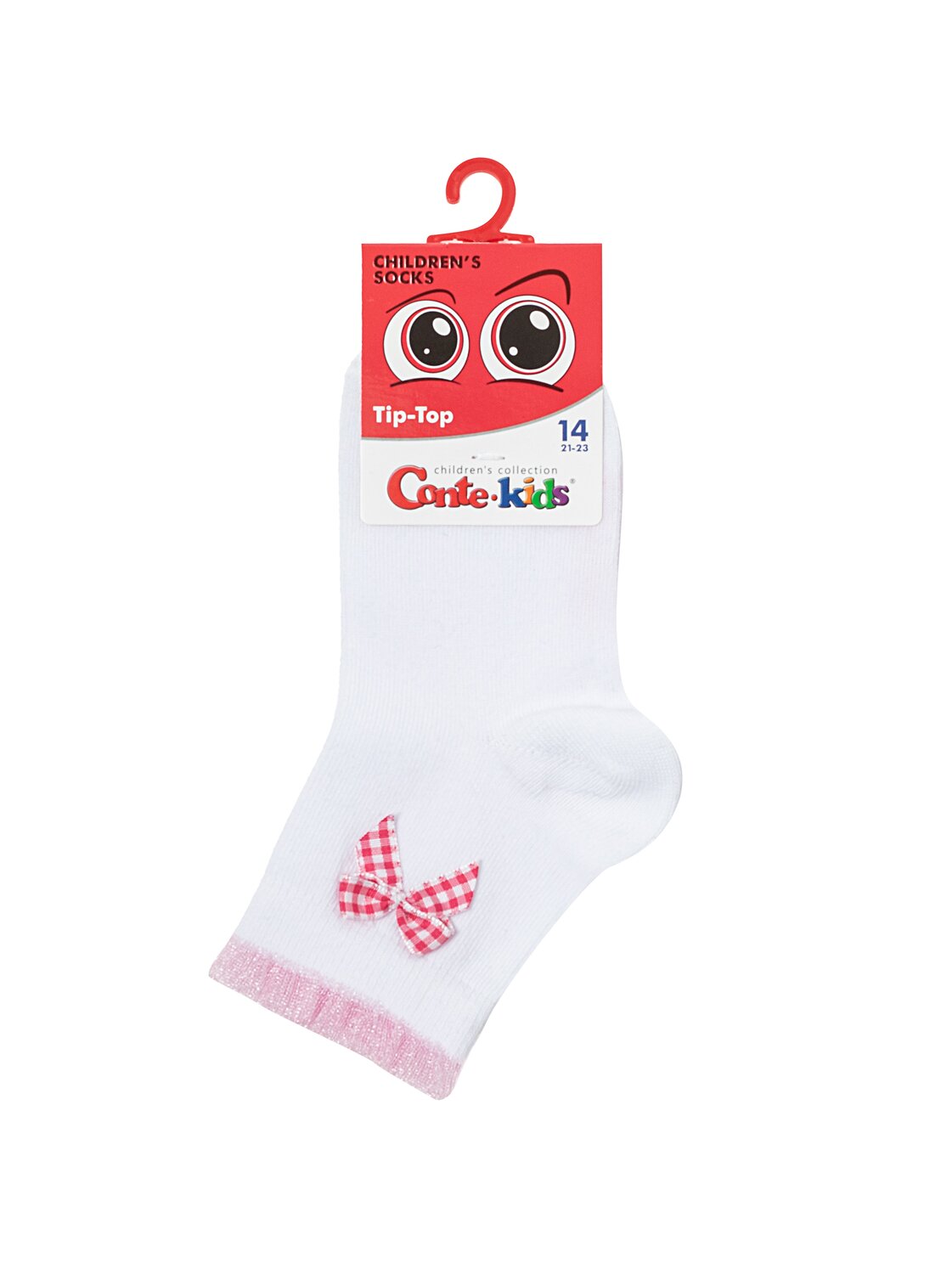 CONTE-KIDS Носки 562515 TIP-TOP (декор, бантики) 25С-1СП белый-розовый