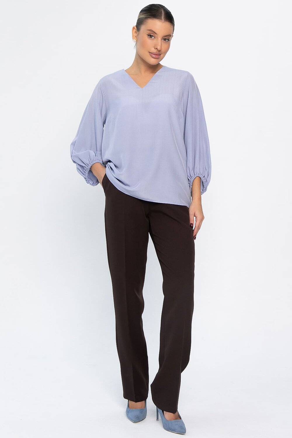 LT Collection Блуза 562538 Б14422-12М голубой