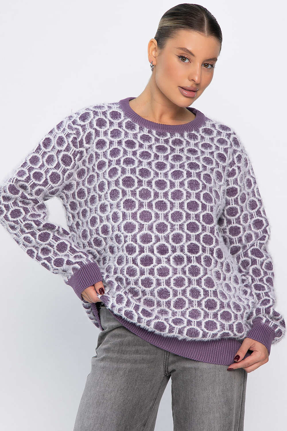 LT Collection Джемпер 562541 Б14429-20М фиолетовый