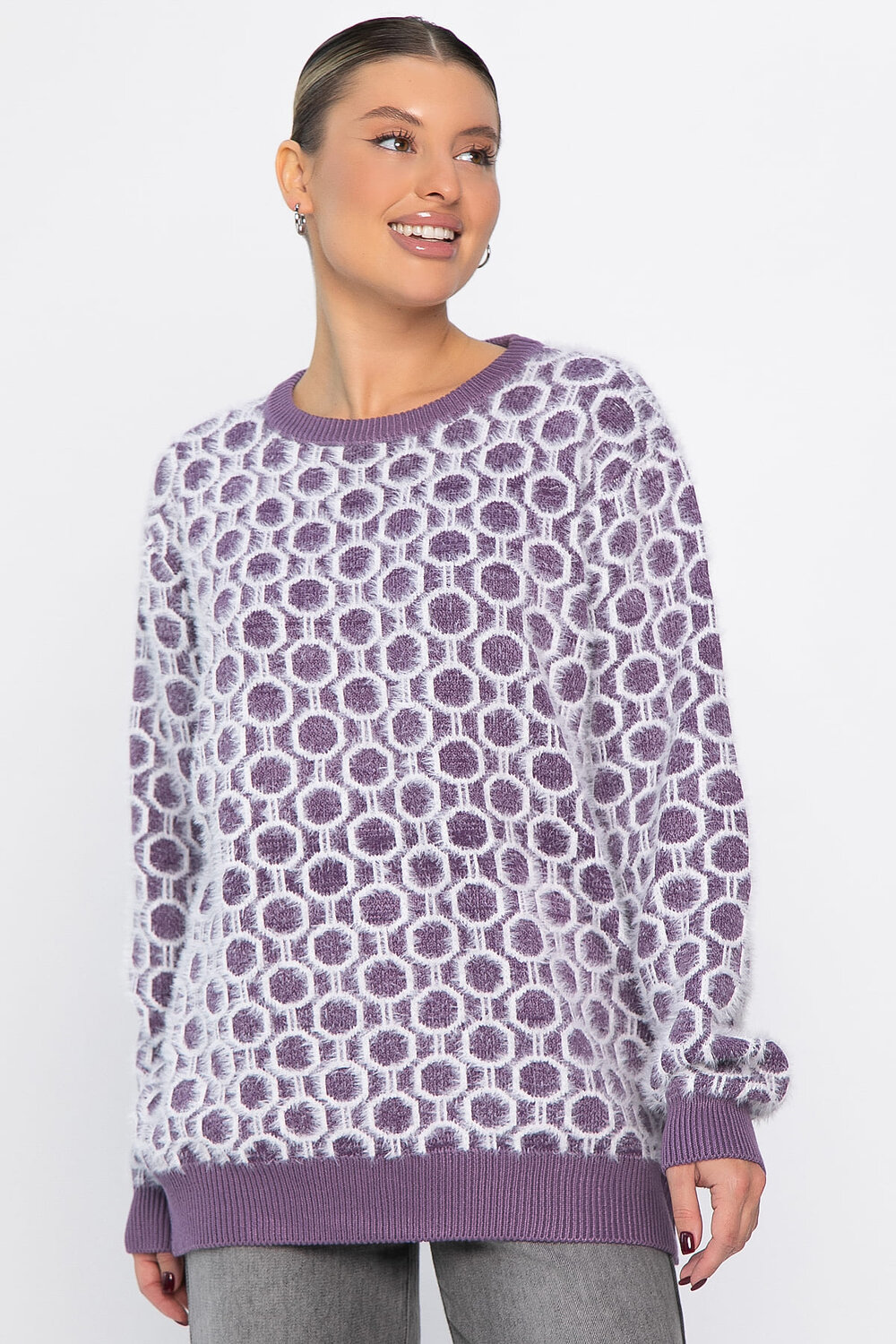 LT Collection Джемпер 562541 Б14429-20М фиолетовый