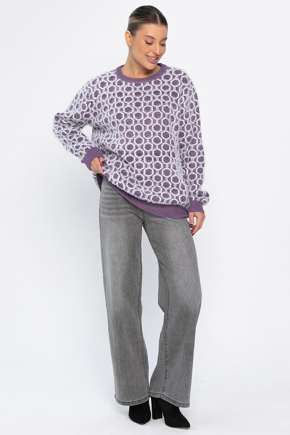 LT Collection Джемпер 562541 Б14429-20М фиолетовый
