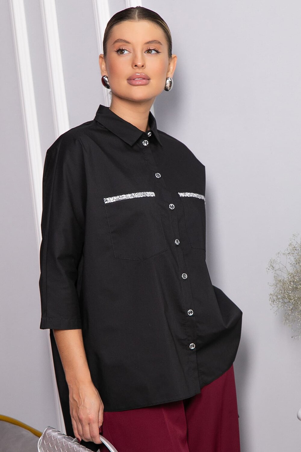 LT Collection Рубашка 562542 Б14440-10М черный