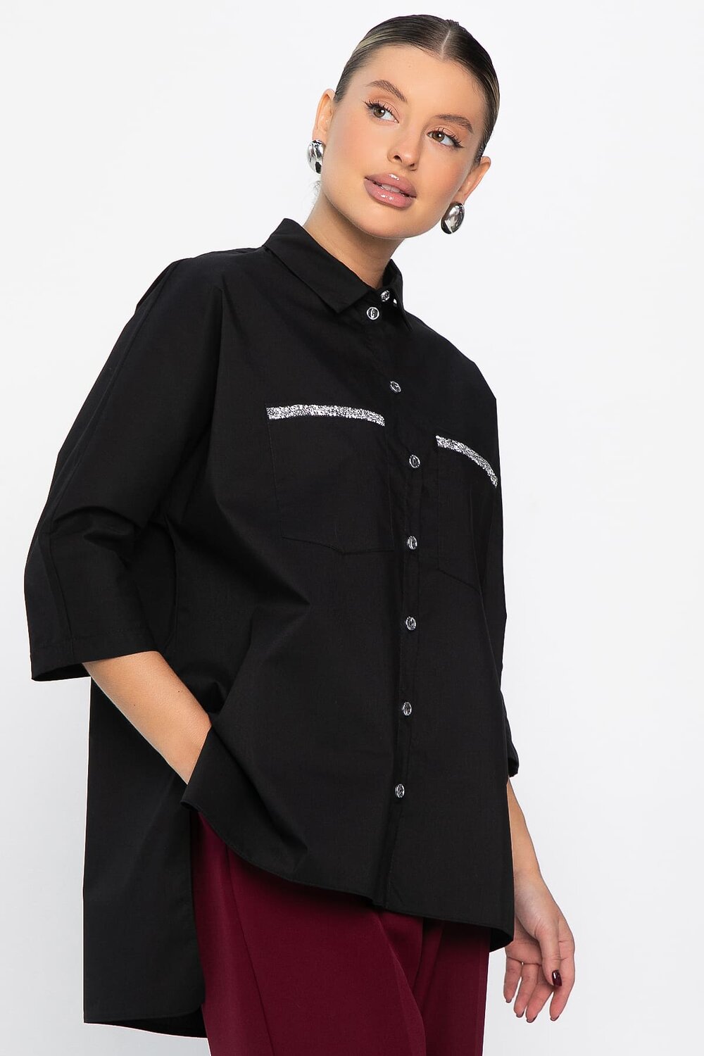 LT Collection Рубашка 562542 Б14440-10М черный
