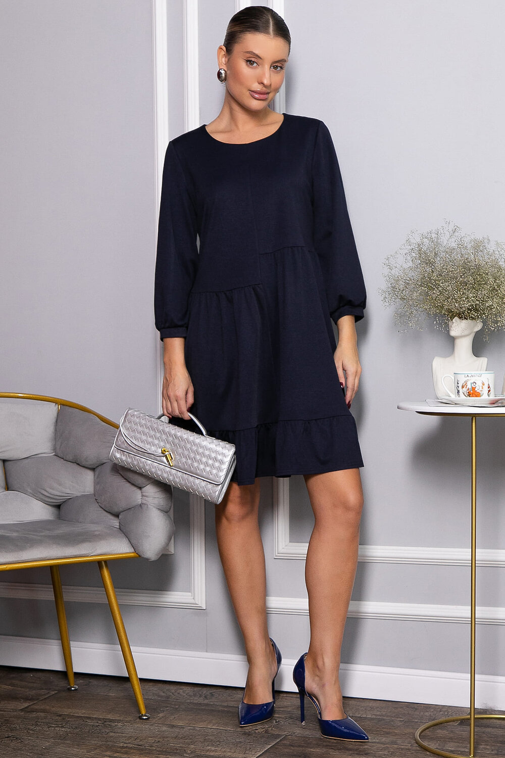 LT Collection Платье 562547 П14411-8М темно-синий