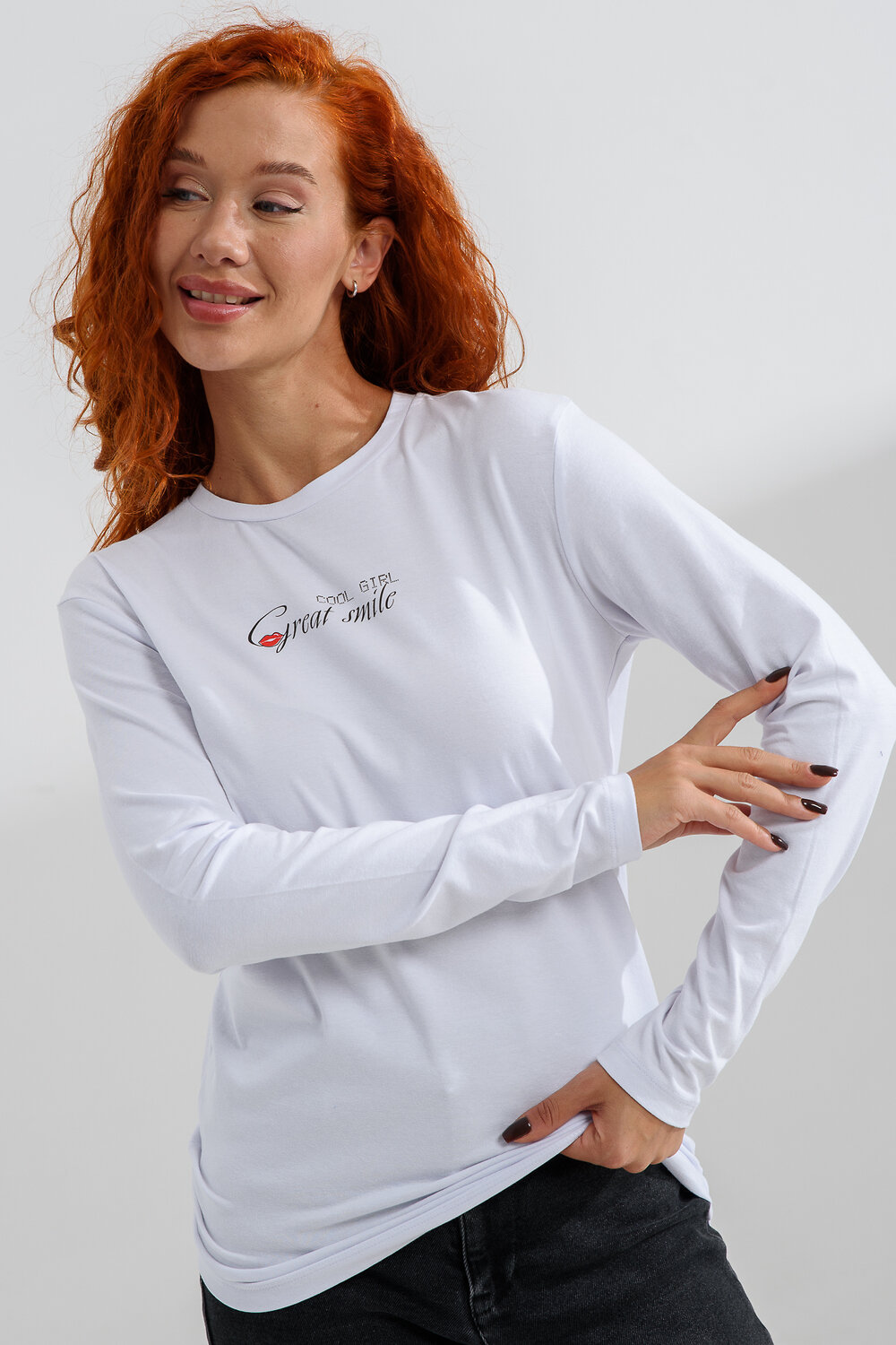 Натали Лонгслив 562734 8513 белый+girl