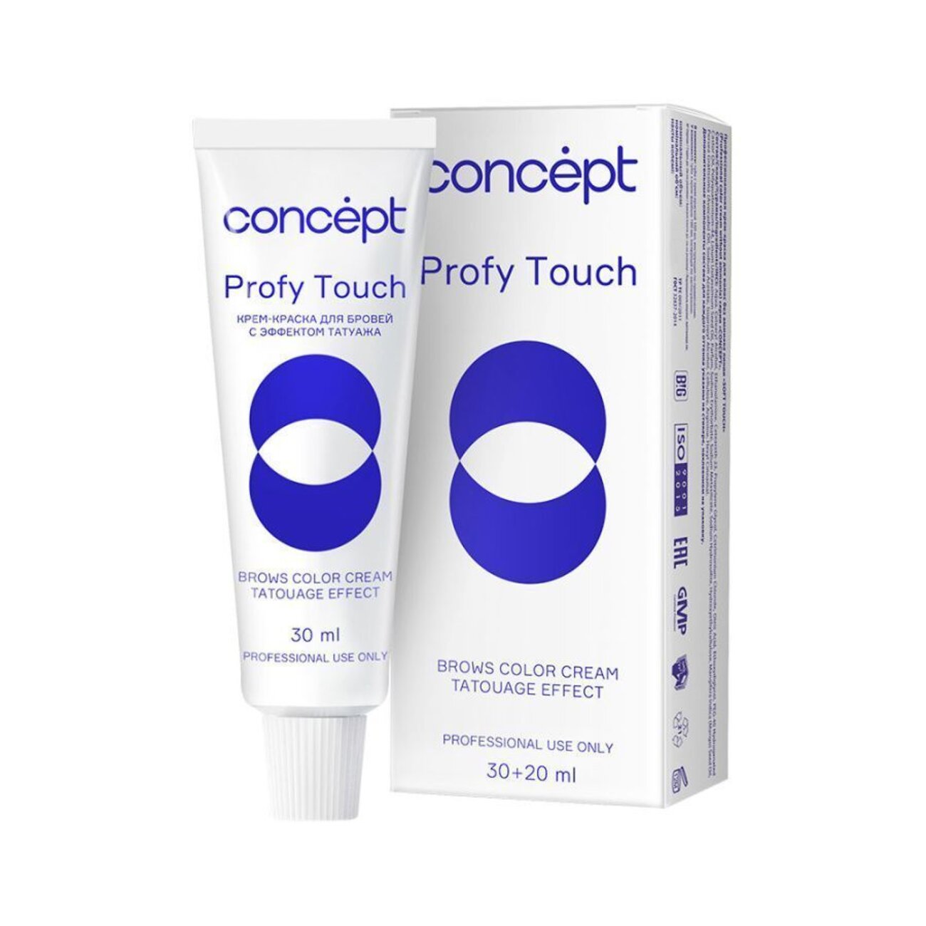 Concept Profy Touch Крем-краска для бровей с эффектом татуажа / Brows Color Cream Tatouage Effect, черный 562949 19050