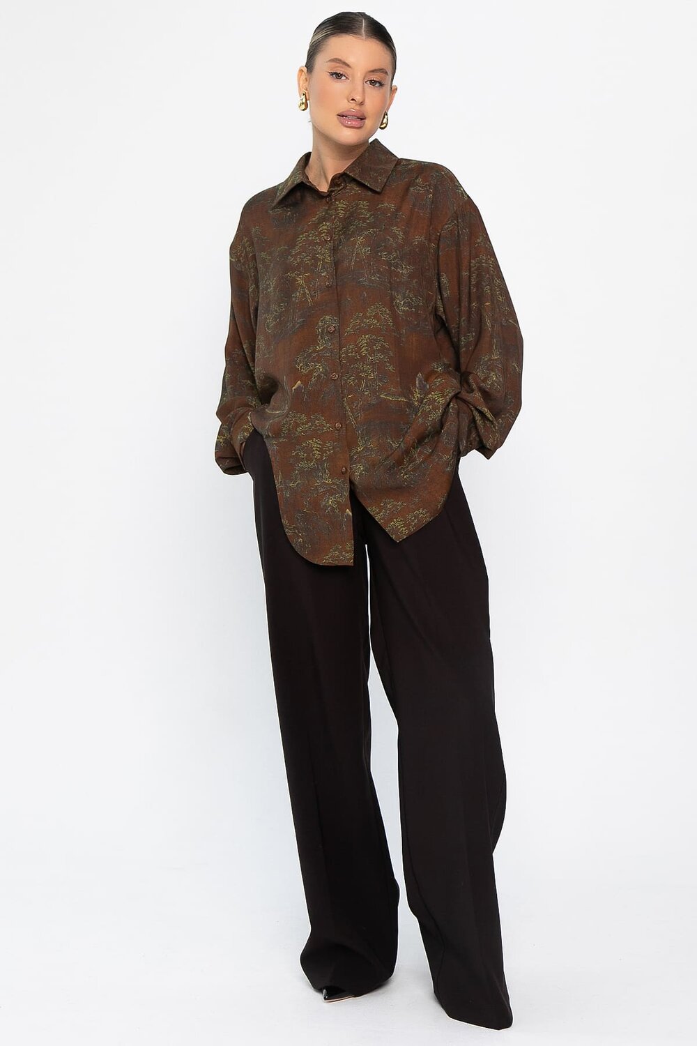 LT Collection Блуза 563080 Б14433-5М коричневый