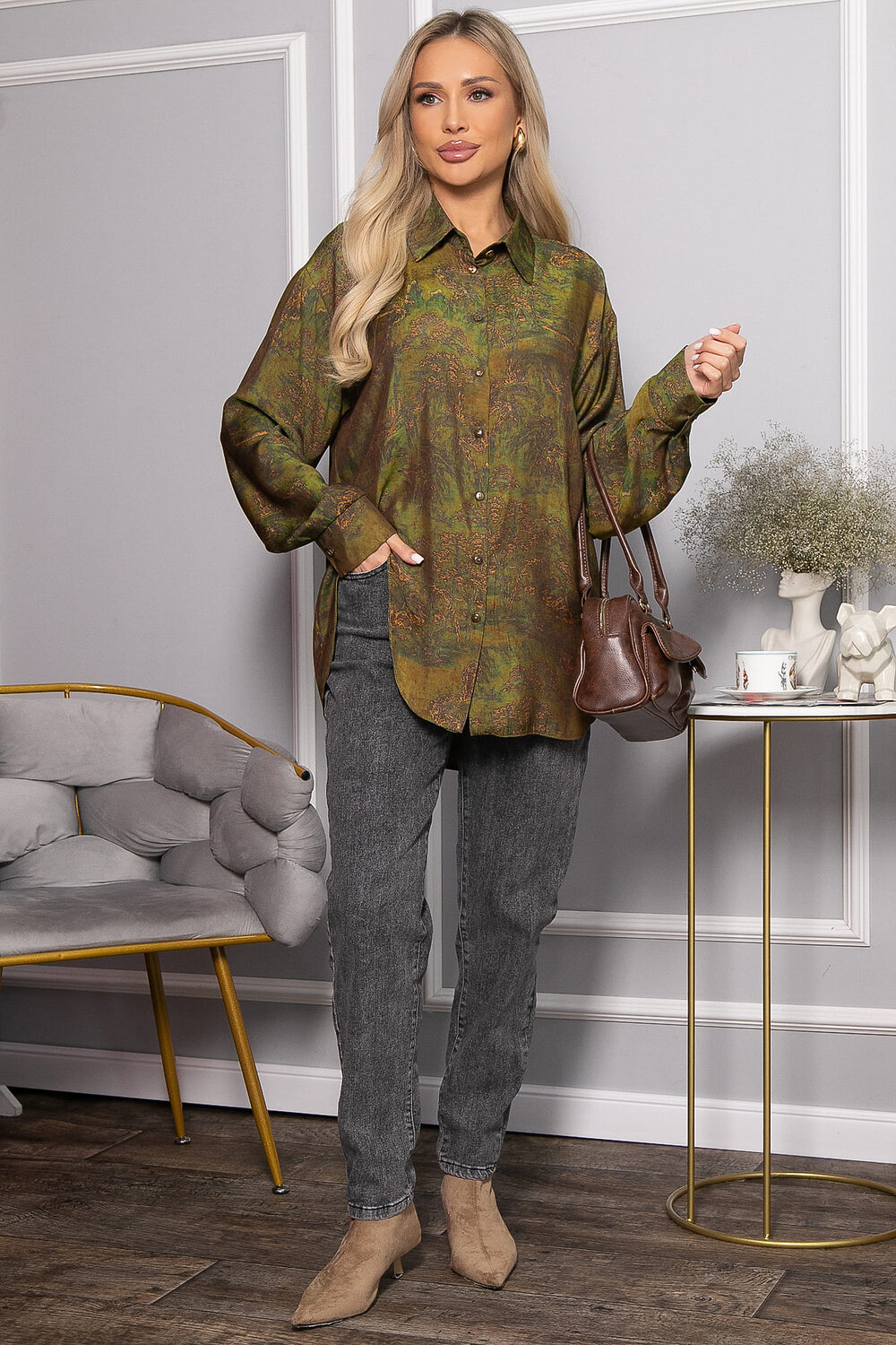LT Collection Блуза 563082 Б14434-5М хаки