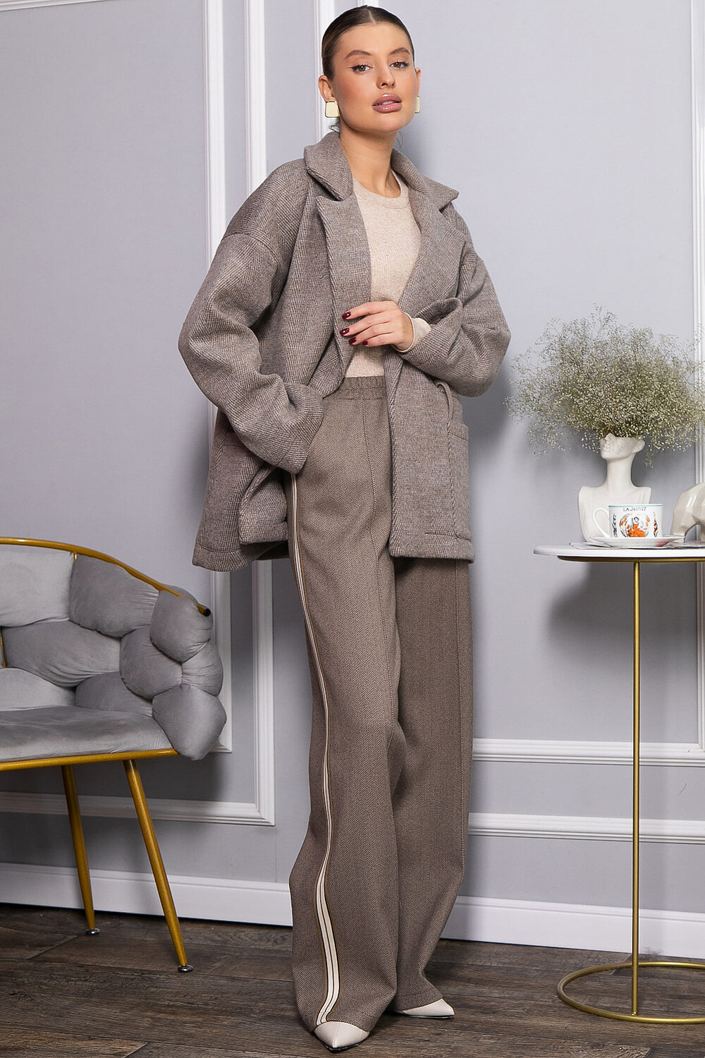 LT Collection Брюки 563395 Б14451-5М коричневый