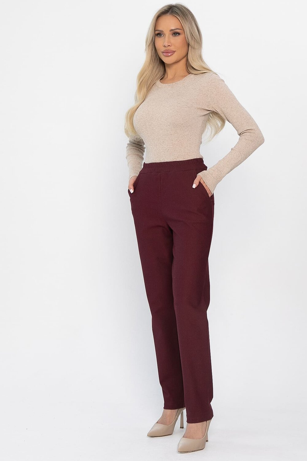 LT Collection Брюки 563396 Б14388-16М бордовый