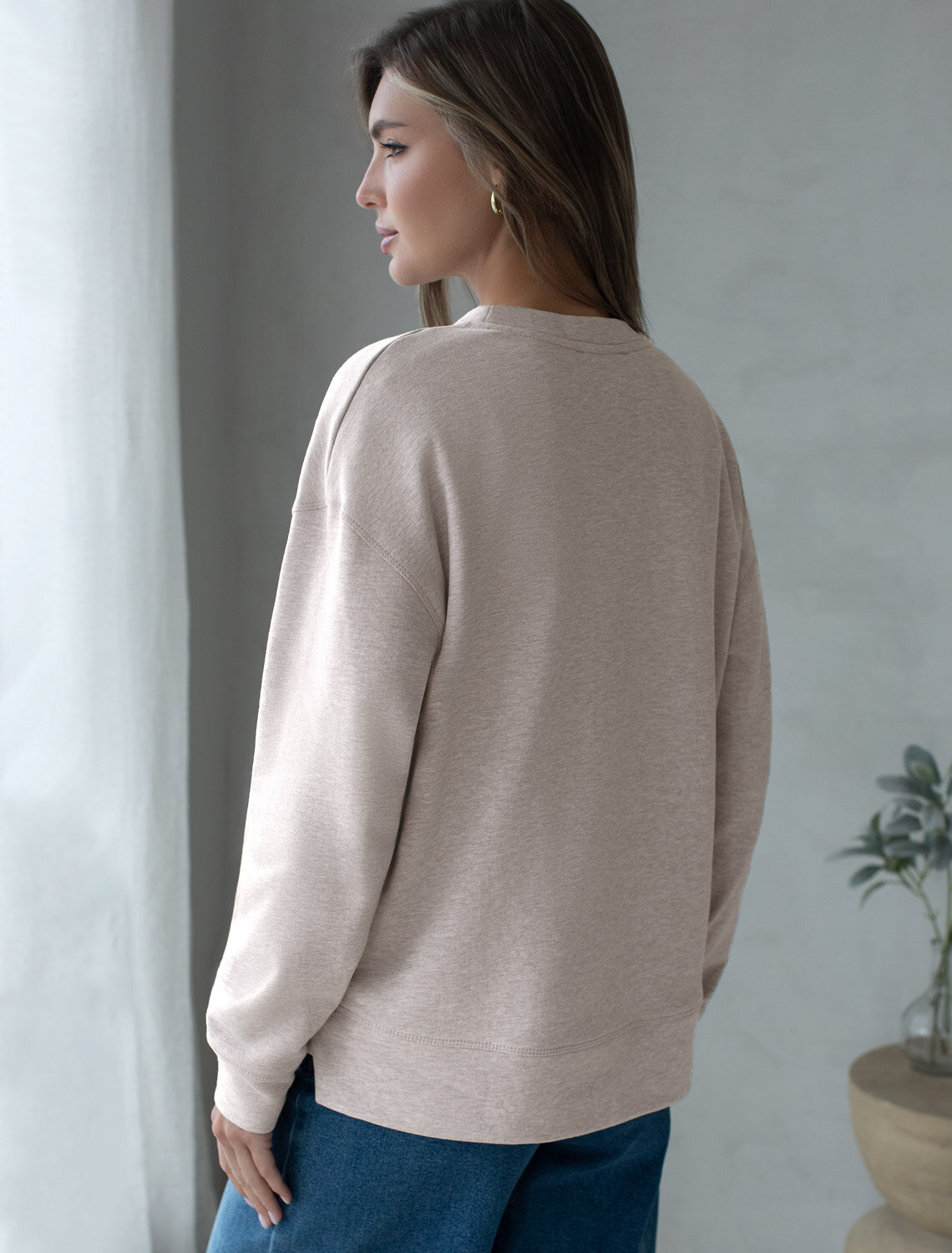 VILATTE Джемпер 563535 D49.132 св.кофейный меланж_athleisure mood