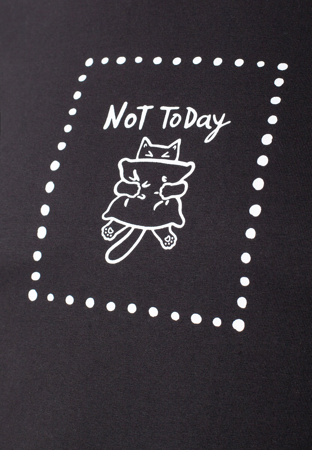 VILATTE Футболка 563561 D49.136 черный_not today