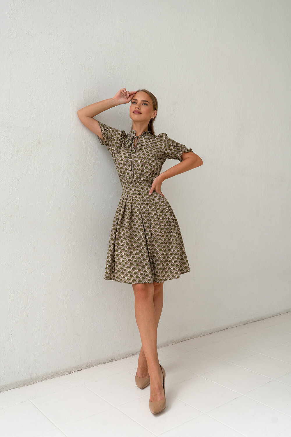 Open-style Платье 564135 5348 коричневый/бежевый/св.коричневый