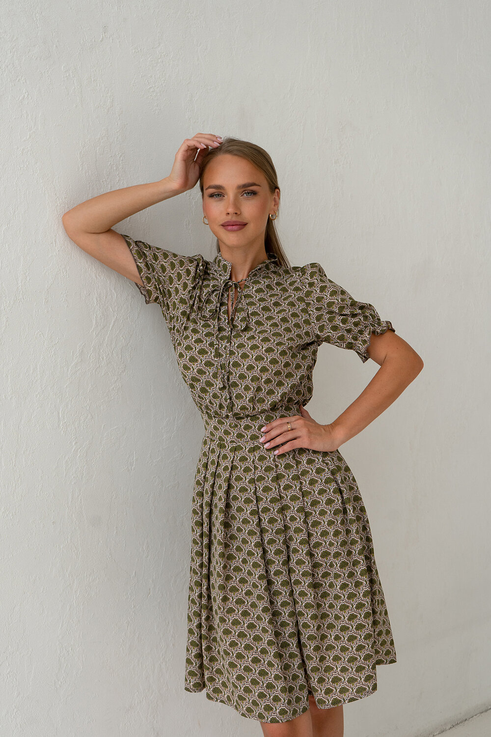 Open-style Платье 564135 5348 коричневый/бежевый/св.коричневый