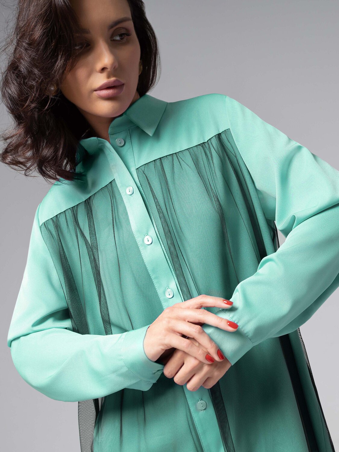 CHARUTTI Рубашка 564229 12151 Бирюзовый