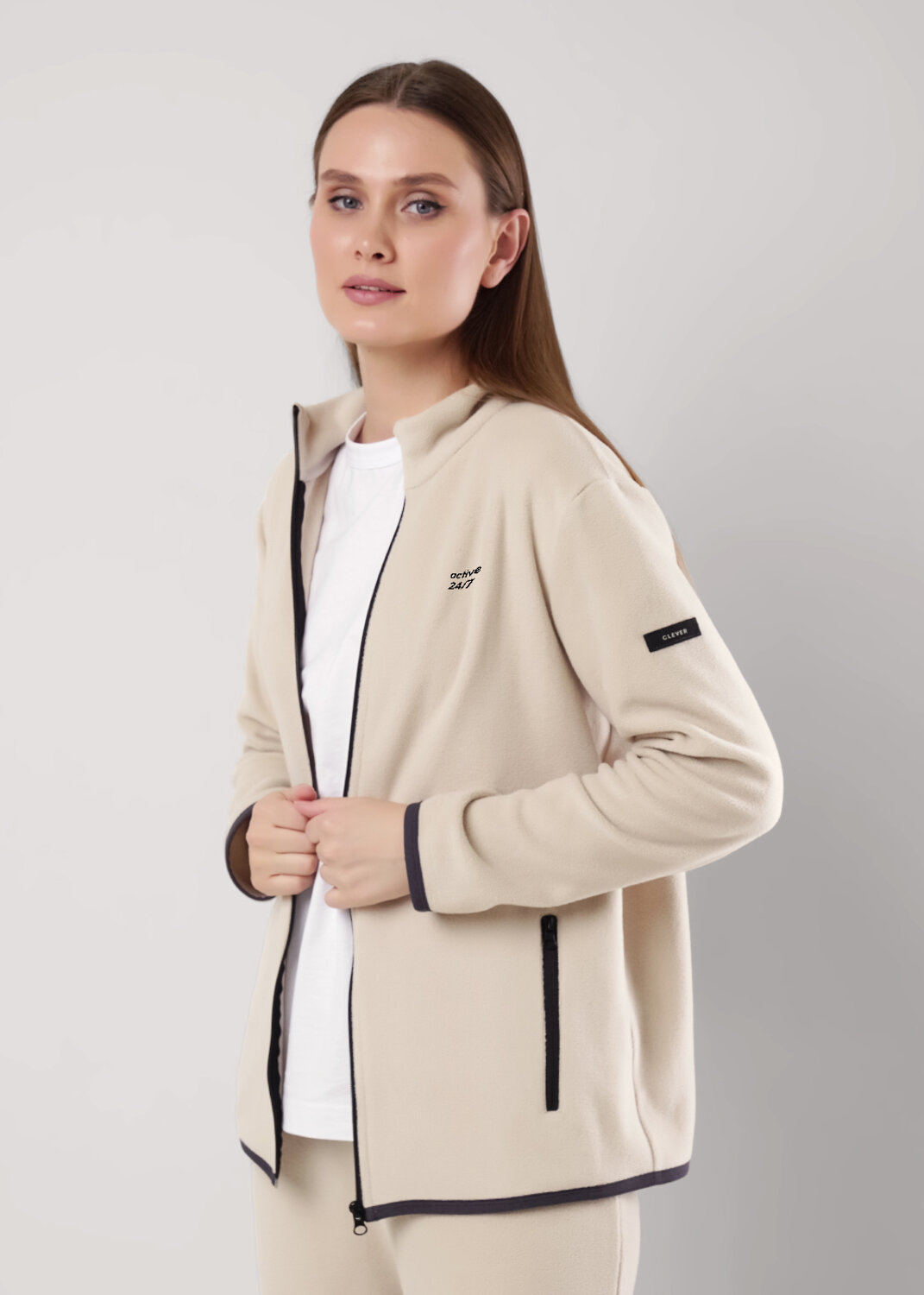CLEVER Куртка 564400 LJ15-103 бежевый