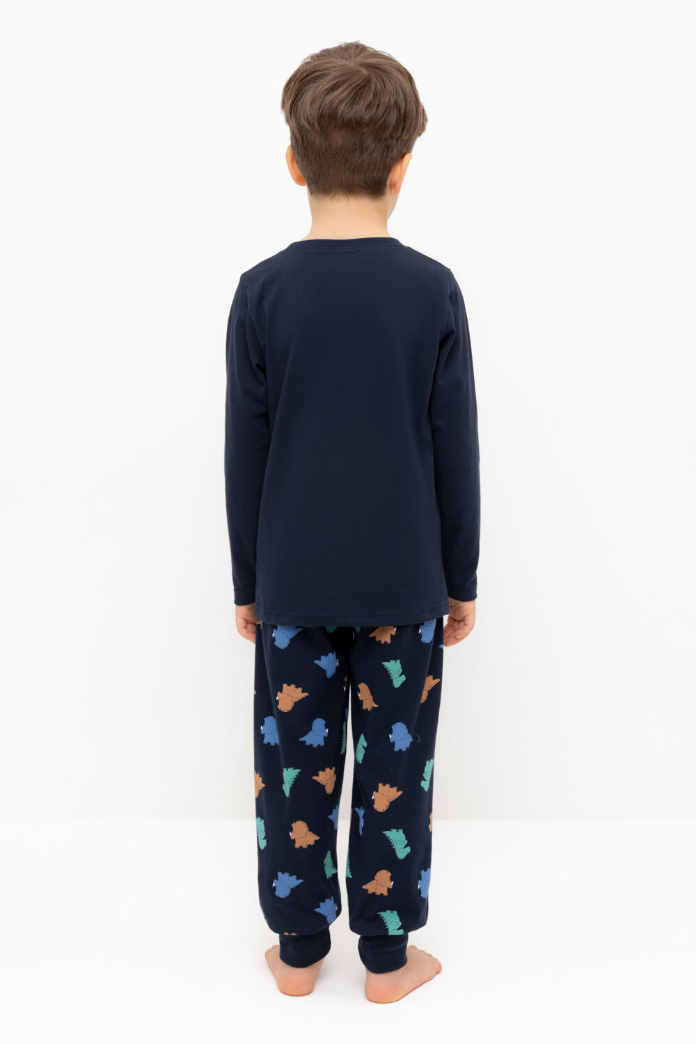 CROCKID Пижама 564964 К 1606 индиго, цветные мини дино