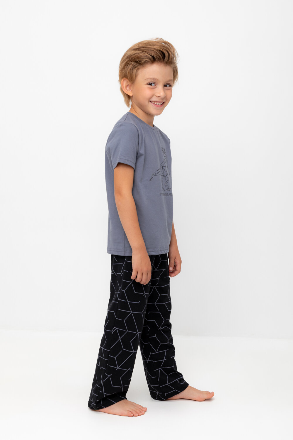 CROCKID Пижама 564966 К 1599 мокрый асфальт, геометрия