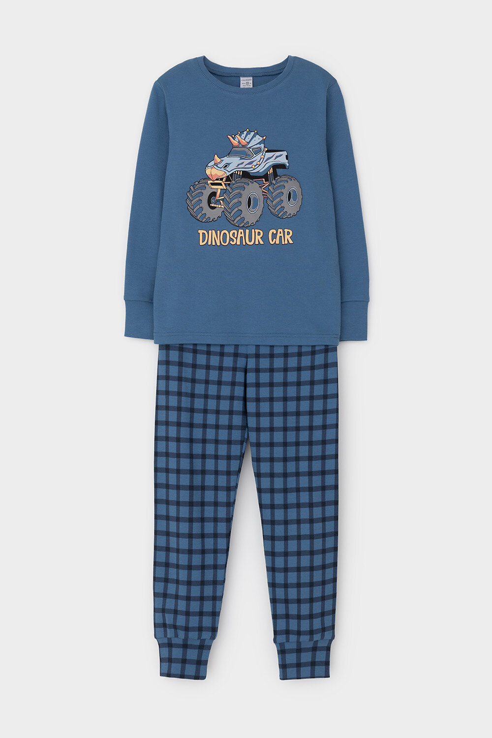 CROCKID Пижама 564967 К 1541 синяя волна, клетка