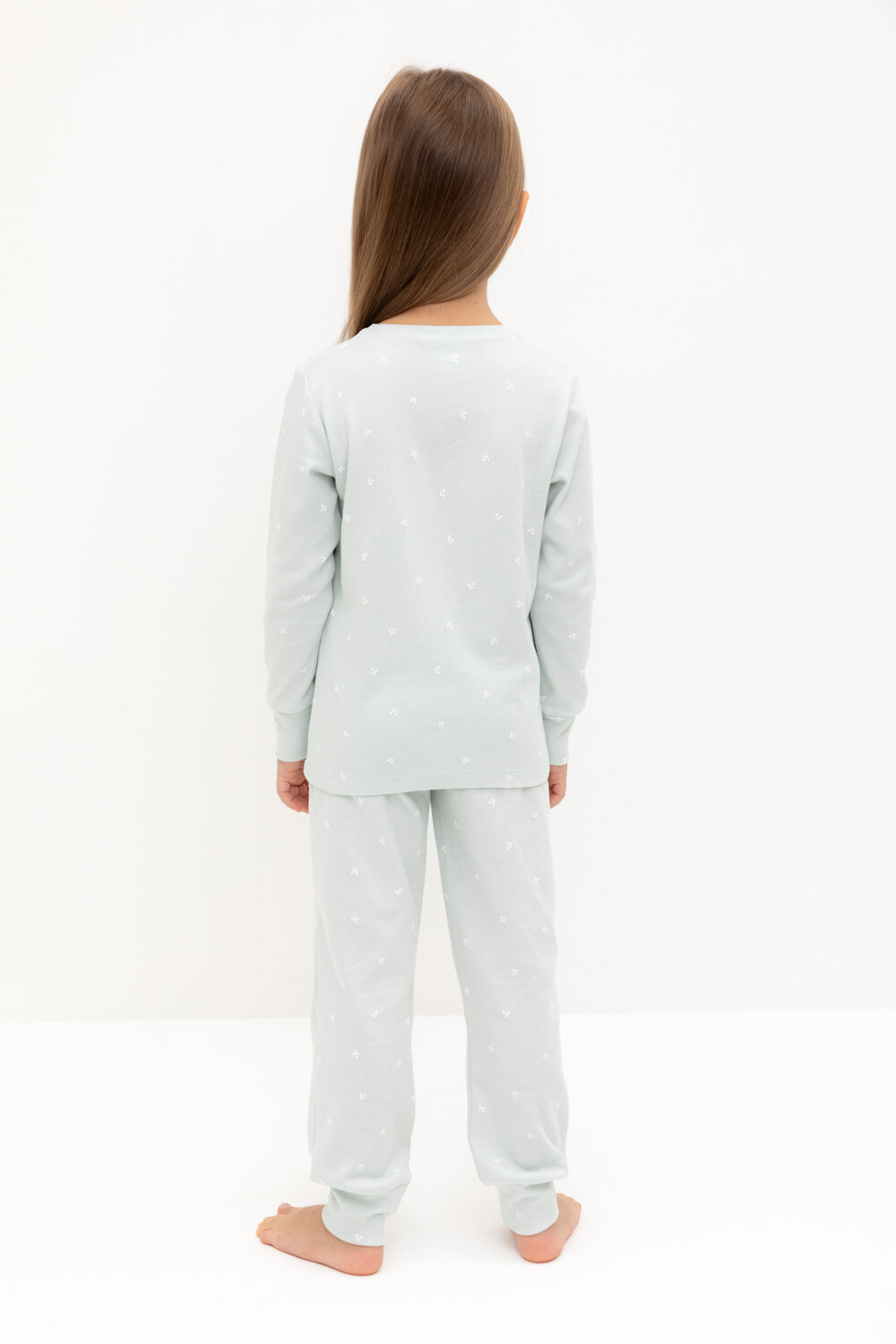 CROCKID Пижама 564970 К 1621 серое небо, мини листики