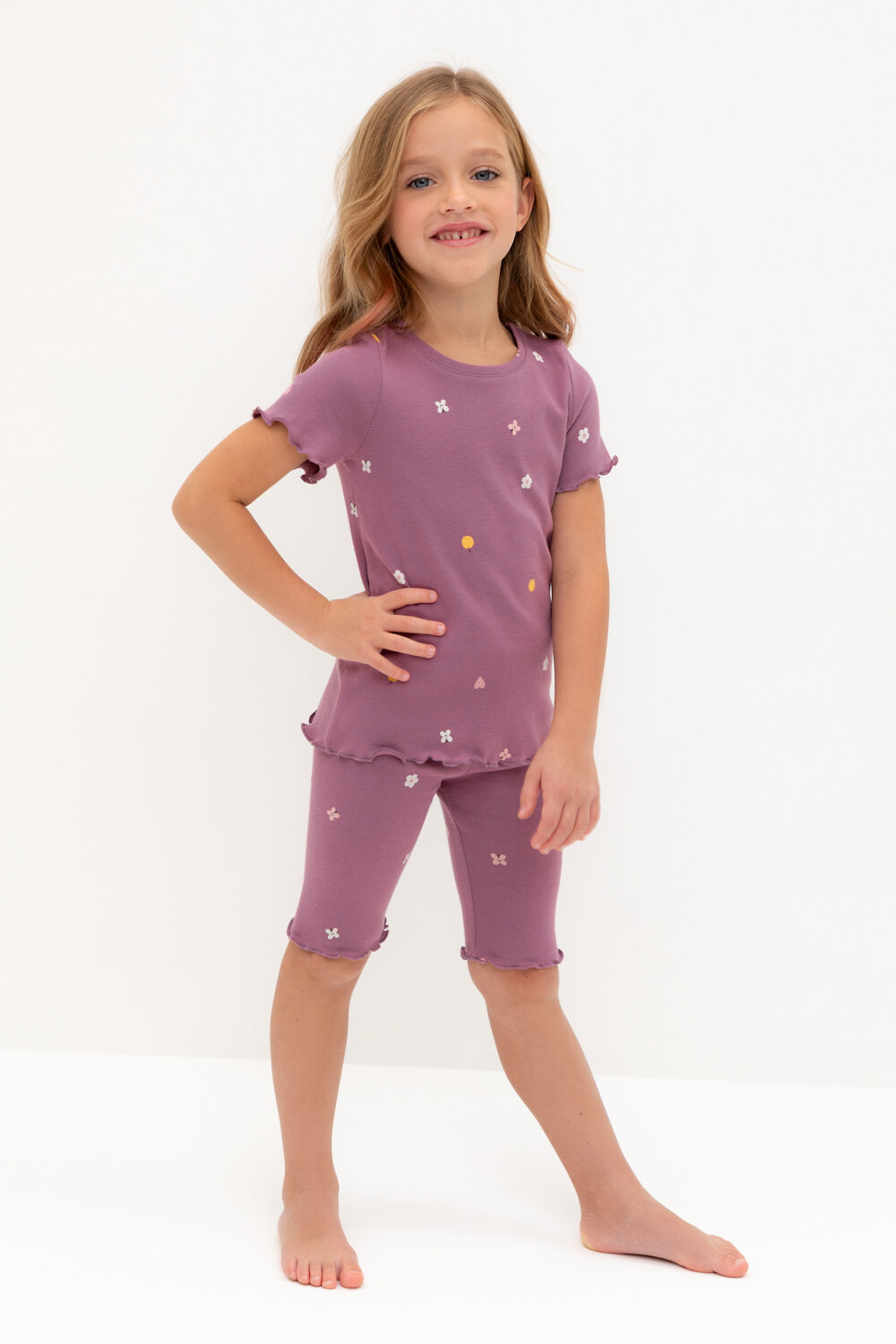 CROCKID Пижама 564972 К 1632 темная орхидея, полянка
