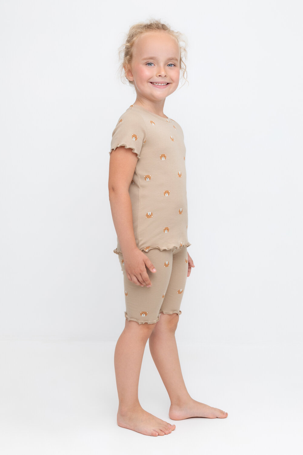 CROCKID Пижама 564973 К 1632 темно-бежевый, медвежонок