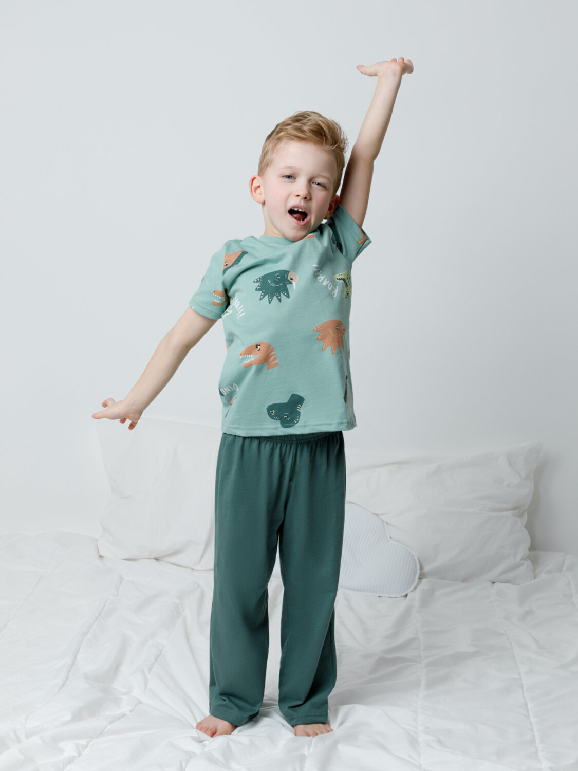 CROCKID Пижама 564975 К 1646 динозавры, зеленый