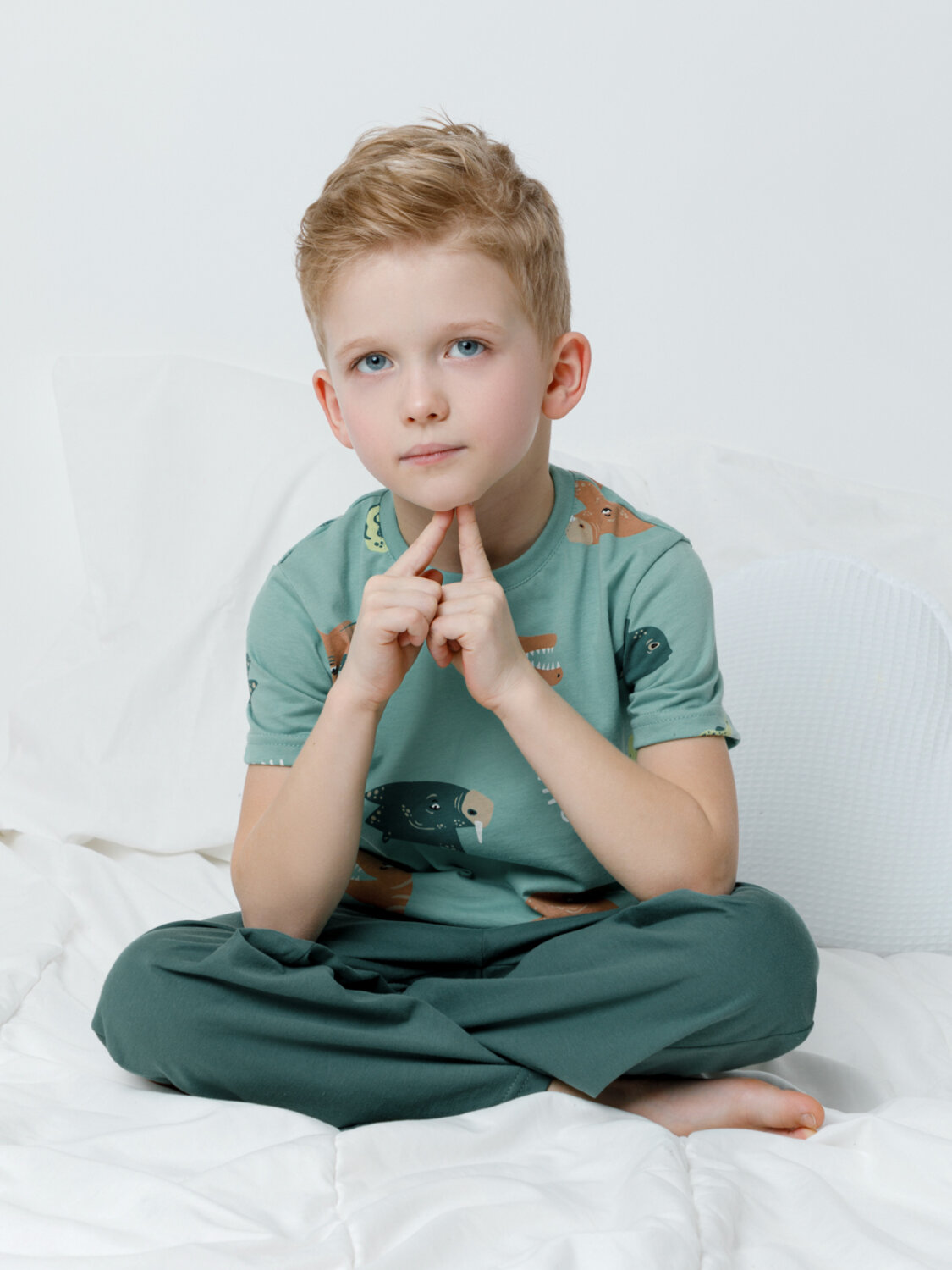 CROCKID Пижама 564975 К 1646 динозавры, зеленый