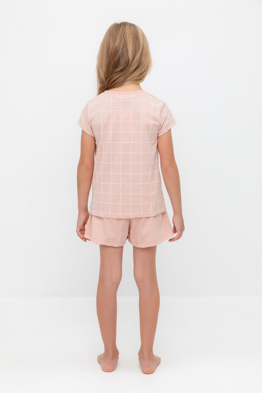 CROCKID Пижама 564984 К 1642 дымчатая роза, двойная клетка