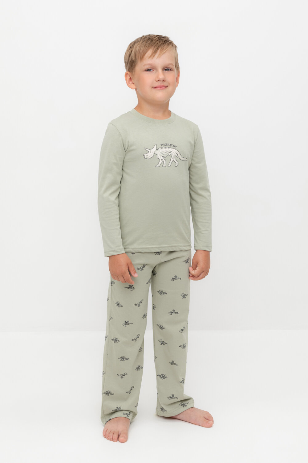CROCKID Пижама 564986 К 1600 шалфей, маленькие динозавры