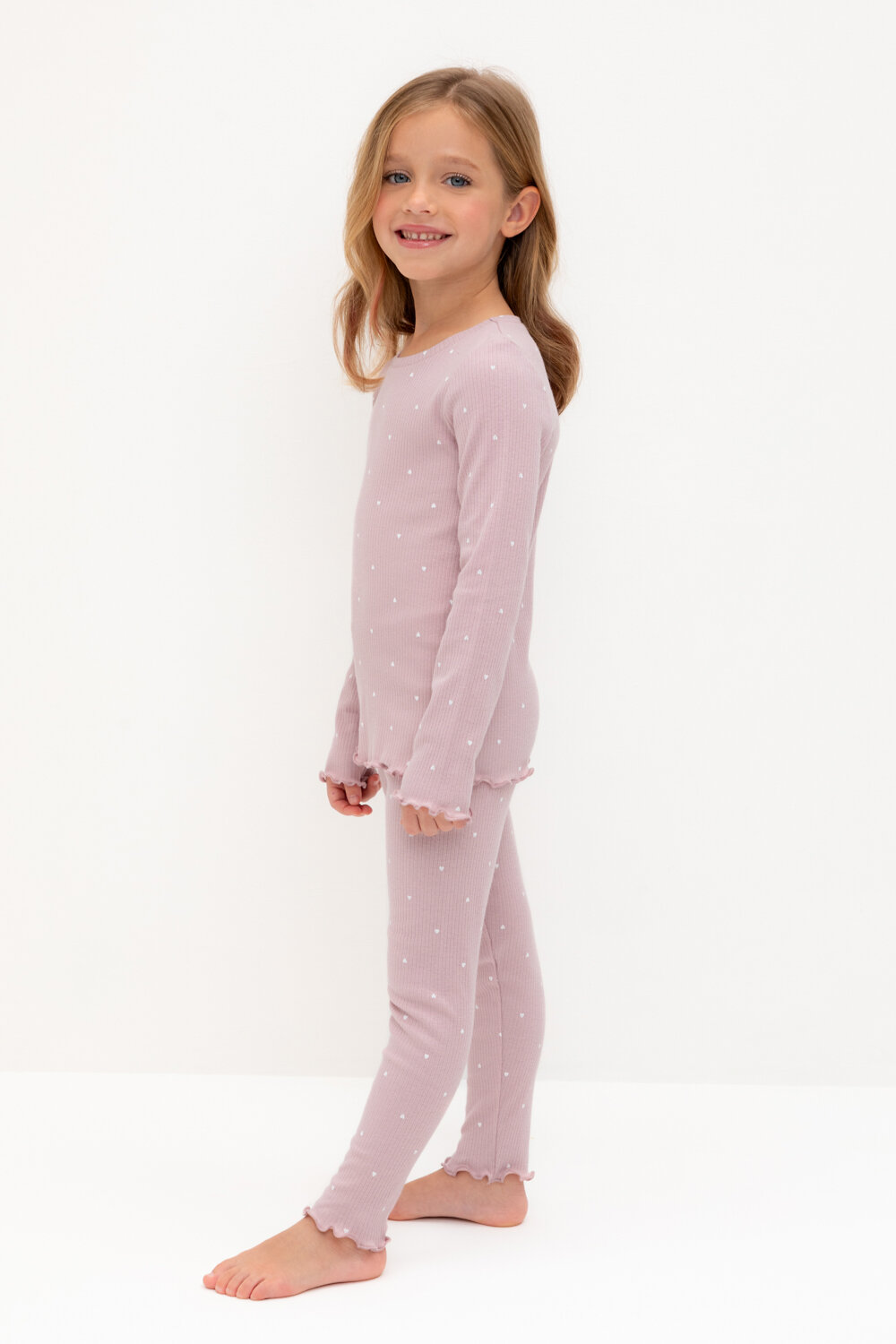 CROCKID Пижама 565005 К 1618 розовый лед, мини сердечки