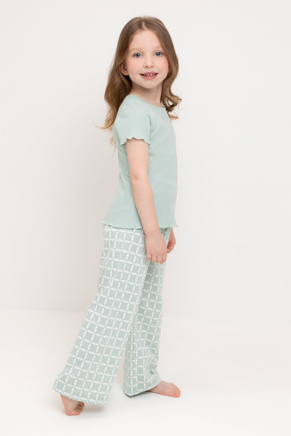 CROCKID Пижама 565008 К 1636 голубая дымка, морская клетка