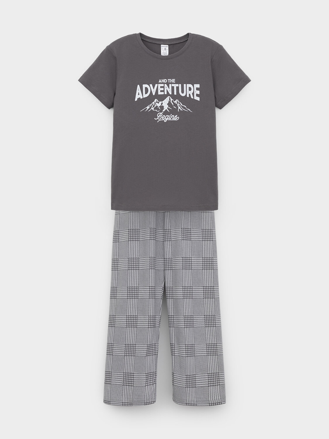 CROCKID Пижама 565015 К 1599 железо, костюмная клетка