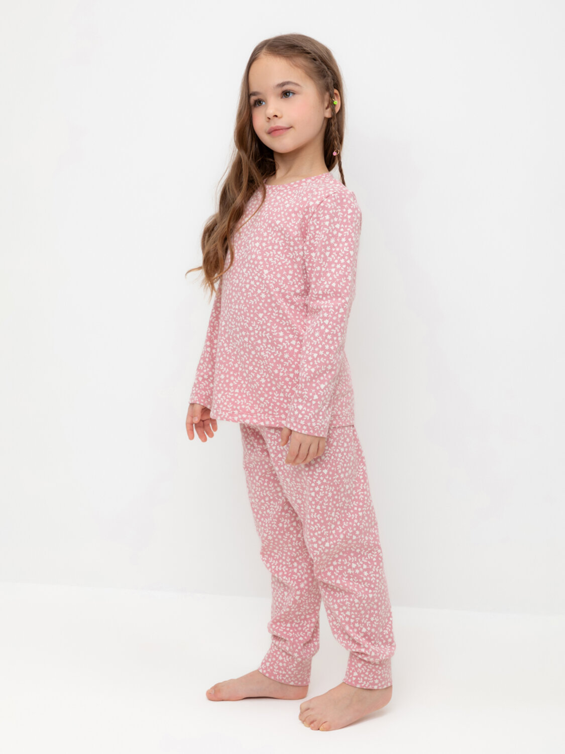 CROCKID Пижама 565016 К 1561 розовый зефир, цветочный узор