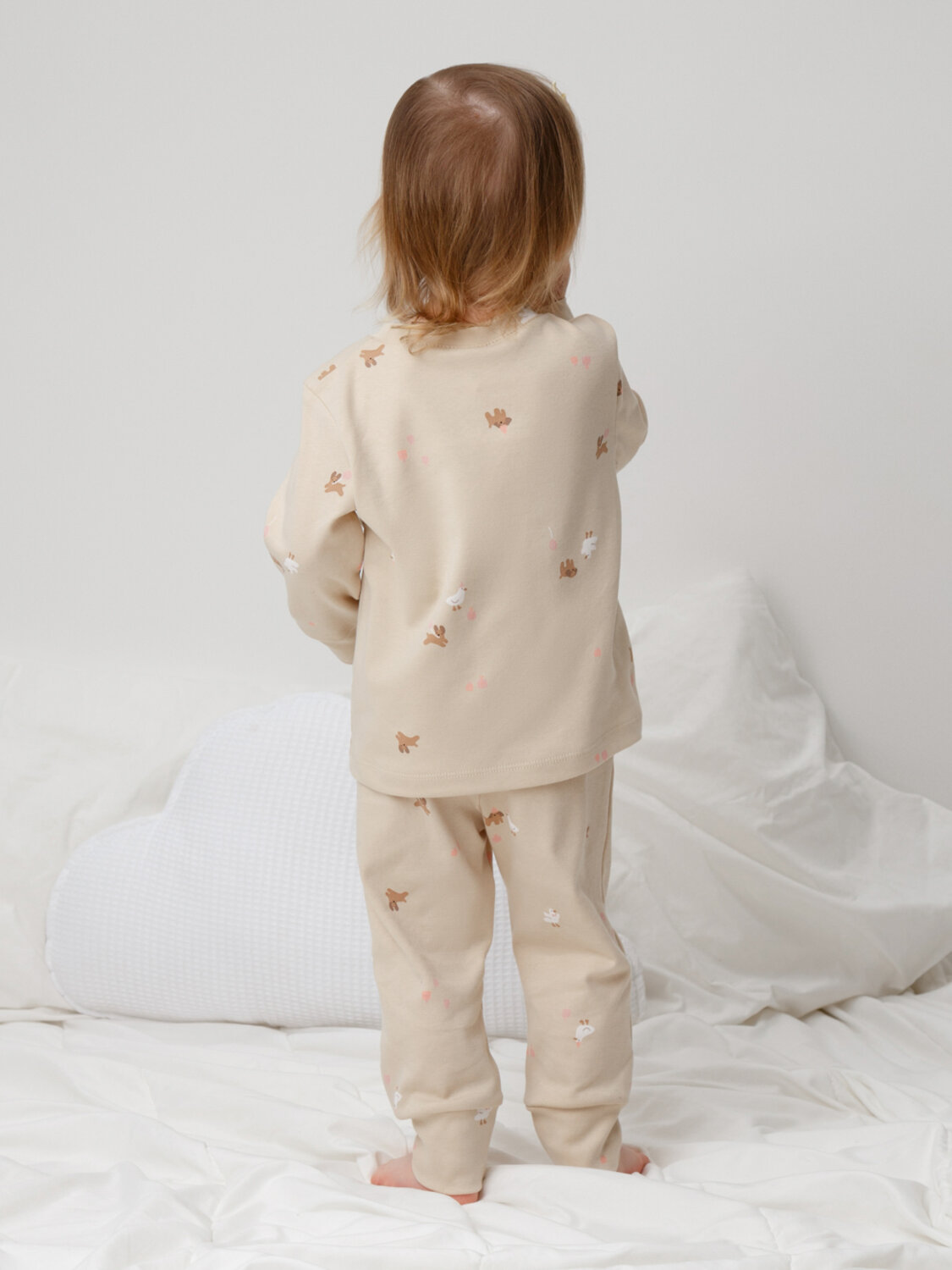 CROCKID Пижама 565020 К 1552 серо-бежевый, милые животные