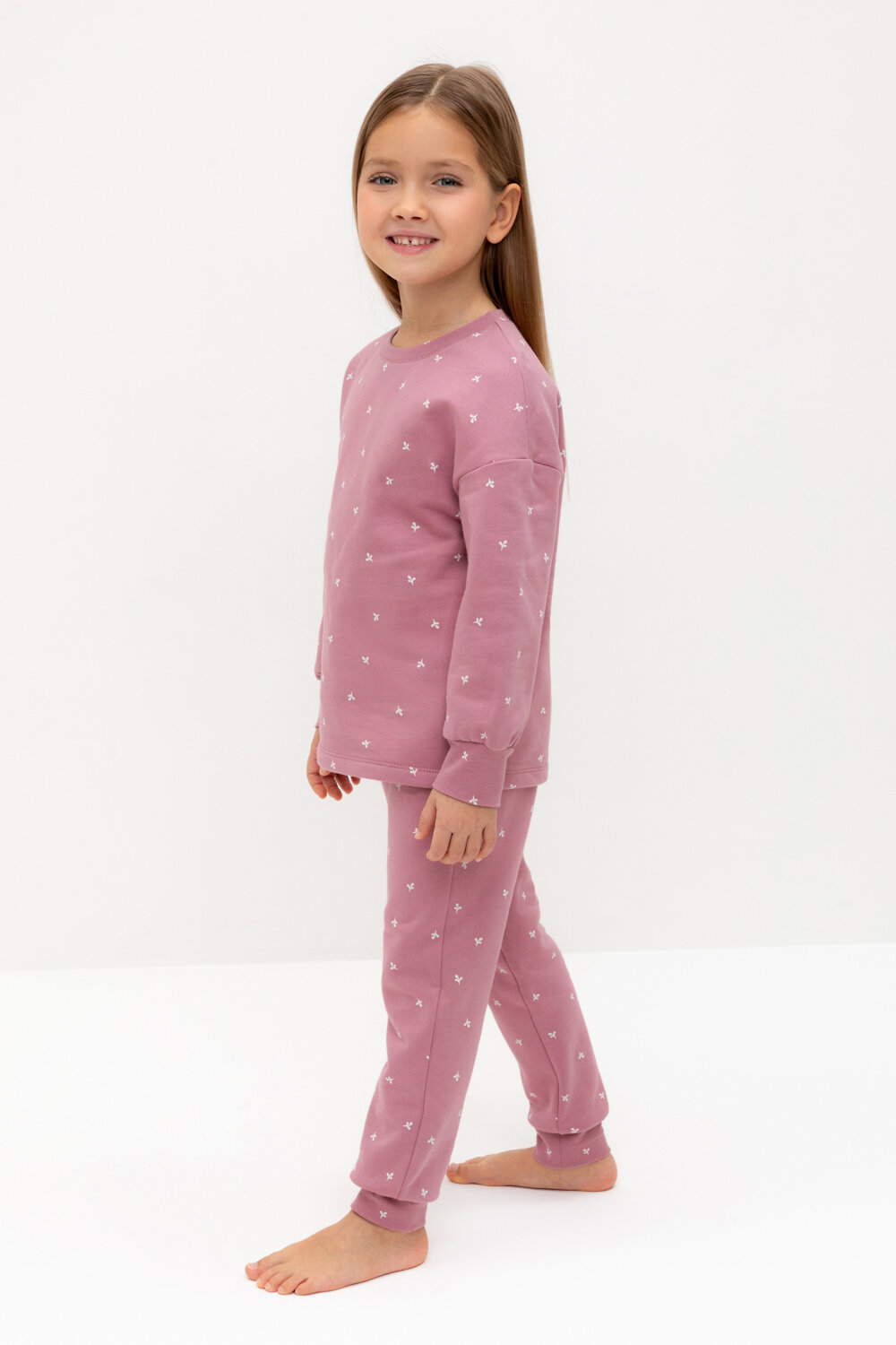 CROCKID Пижама 565023 К 1581 пепельная роза, мини листики