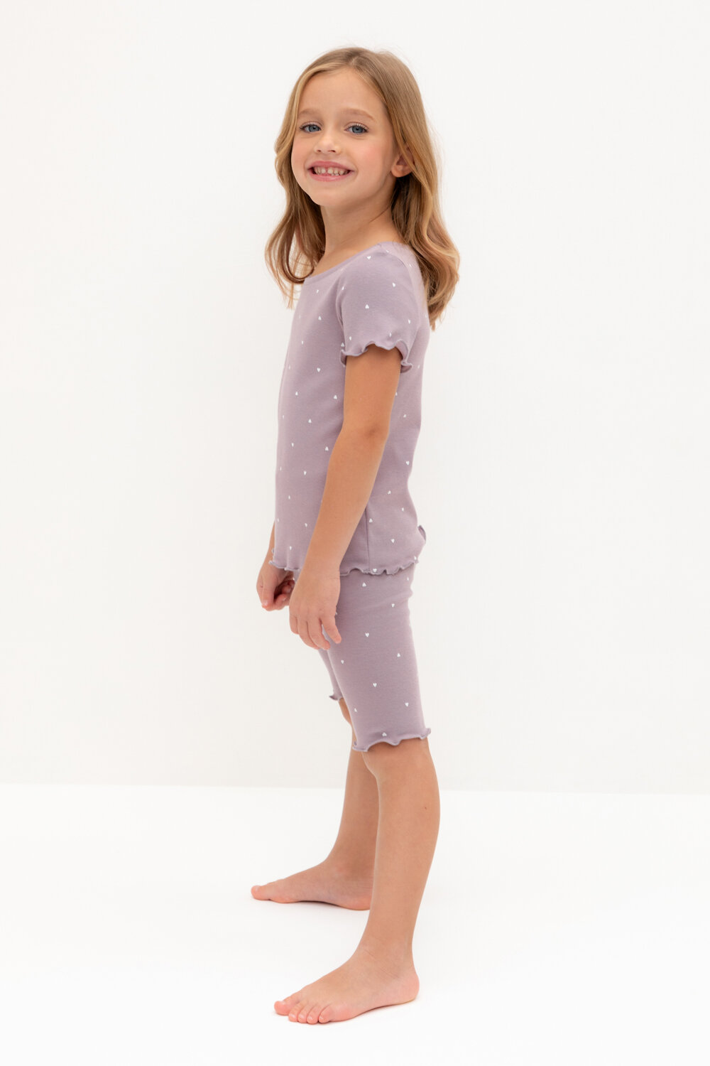 CROCKID Пижама 565025 К 1632 морской туман, мини сердечки