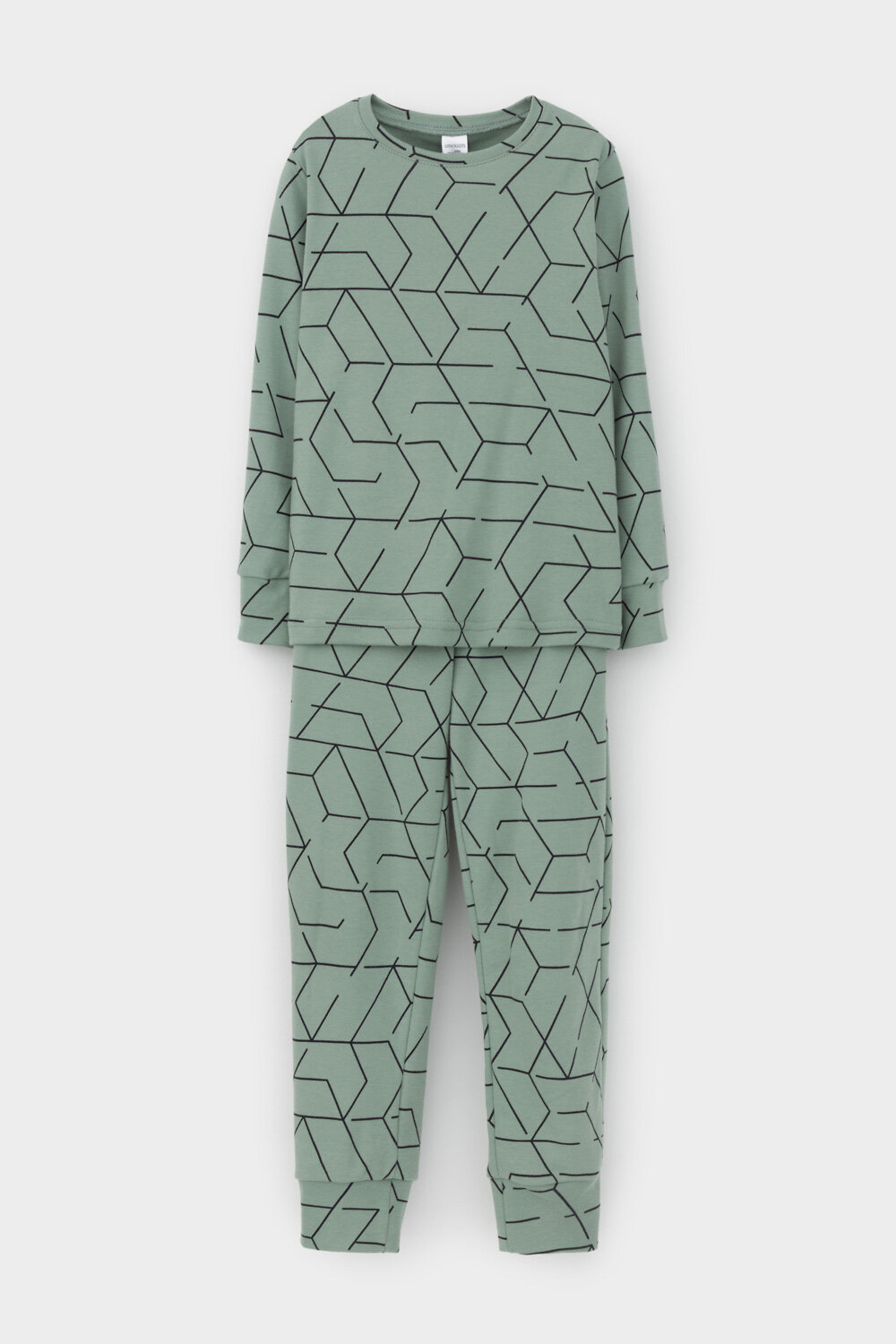 CROCKID Пижама 565053 К 1552 эвкалипт, геометрический рисунок