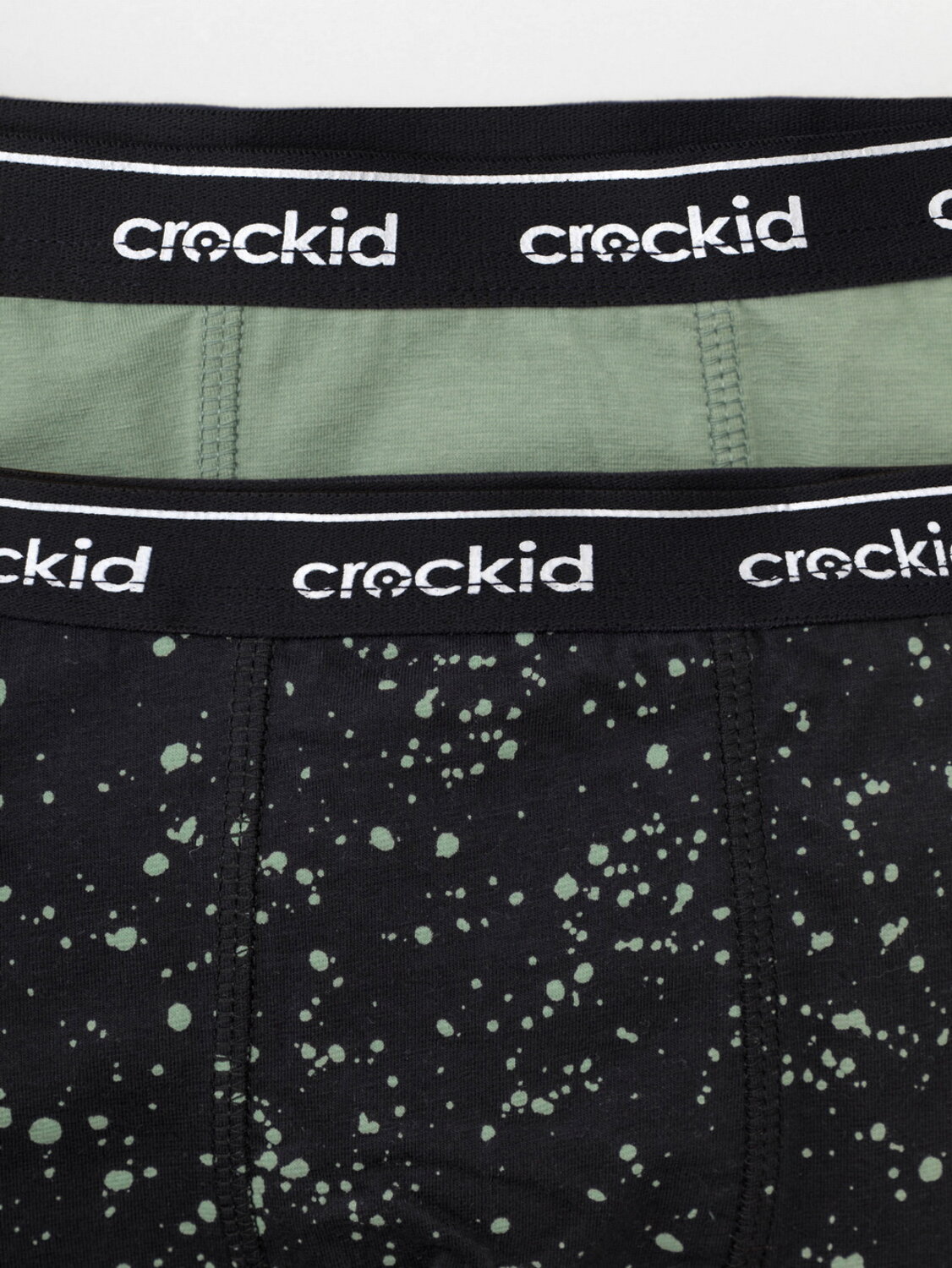 CROCKID Трусы 565074 К 1935-2уп нефритовый, темный графит, кляксы