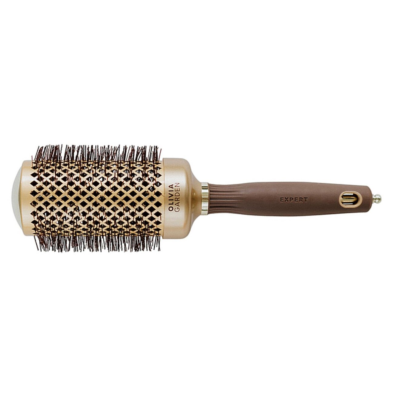 Olivia Garden Термобрашинг для укладки волос / Expert Blowout Shine Wavy Bristles Gold & Brown, 55 мм, коричневый 565091 24350