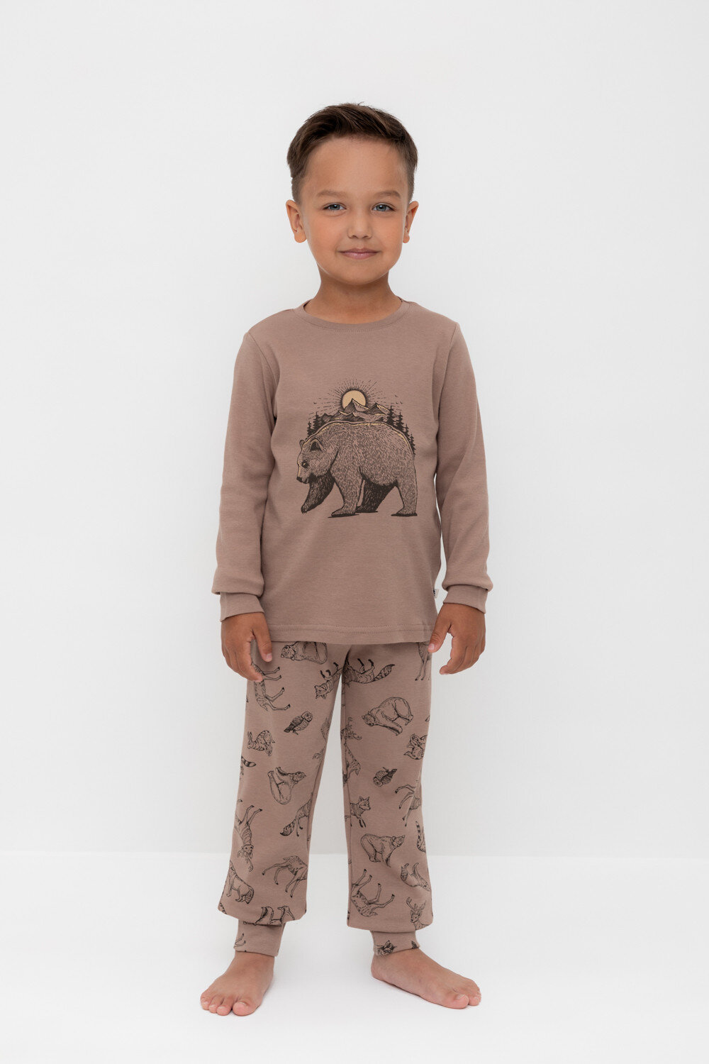CROCKID Пижама 565403 К 1541 коричневый