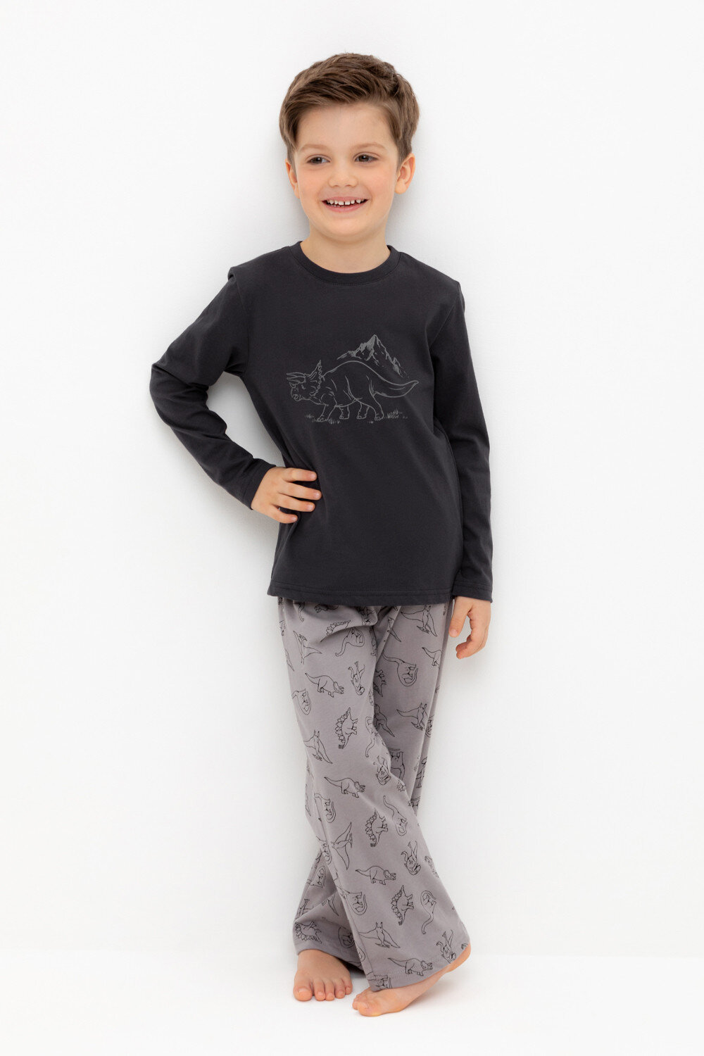 CROCKID Пижама 565461 К 1600 темно-серый